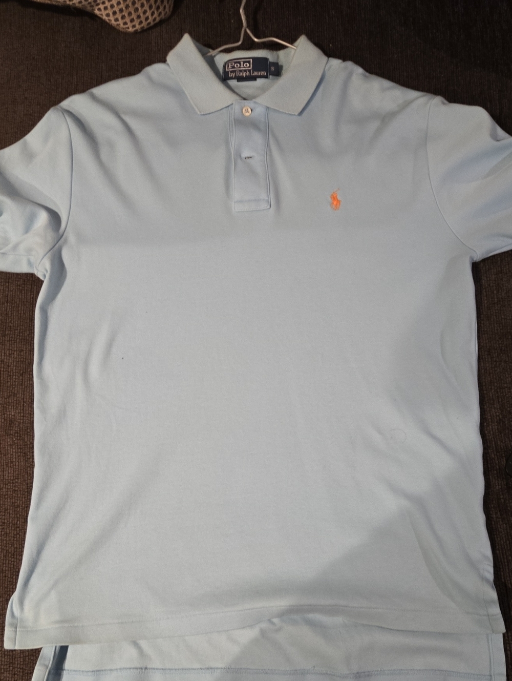Polo by Ralph Lauren Light Blue Polo with Orange Pony Embroidery